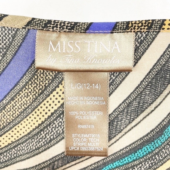 Miss Tina by Tina Knowles multicolored printed dress - Picture 2 of 3